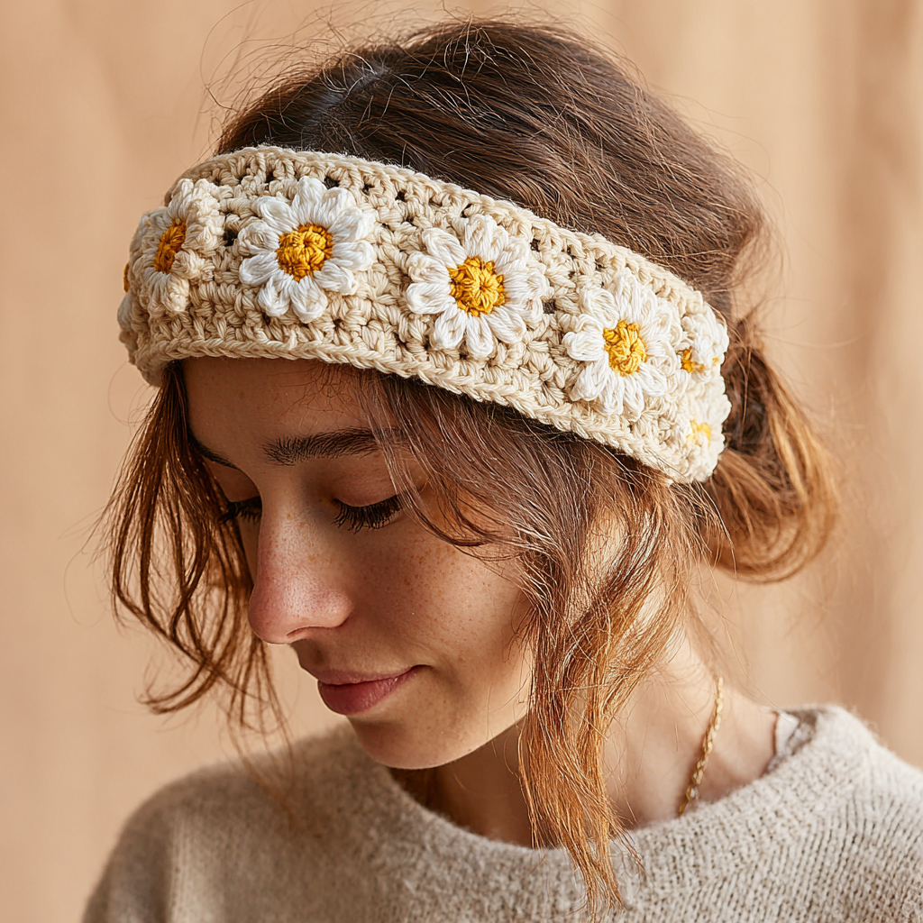 Bandeau Marguerite - Fait Main